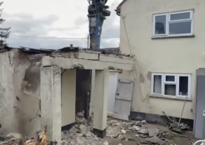 SM Services demolishing part of an old building